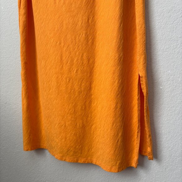 Apiece Apart Organic Cotton Vanina Cinched Tie Waist Midi Dress in Creamsicle - Picture 7 of 11